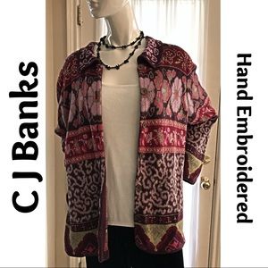 C J Banks Hand Embroidered Sweater Size 18